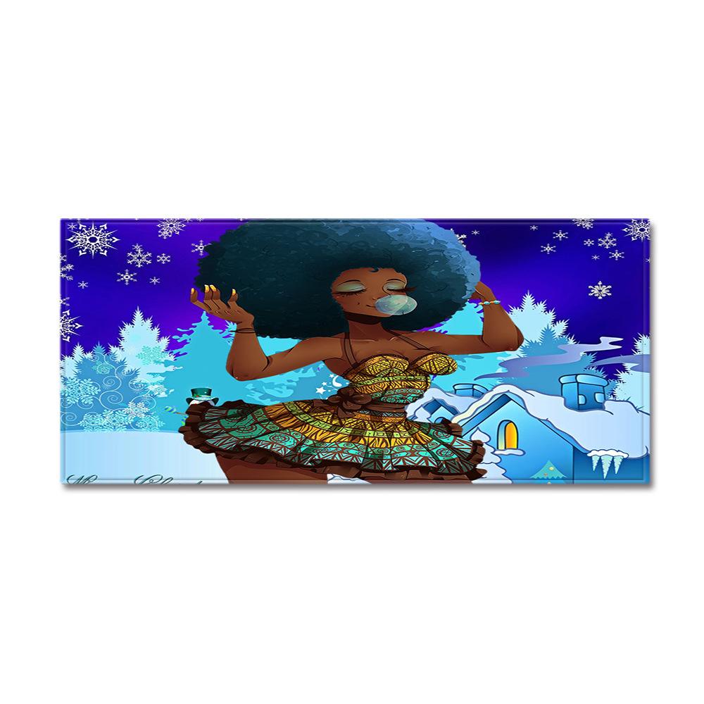 African Women'S Theme Carpet Long Floor Mat Doormat