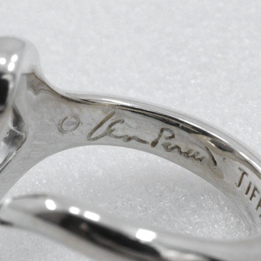 TIFFANY&Co. Open Heart Ring Elsa Peretti Silver925 #4.9(US Size) Heart 4.7g Women Used