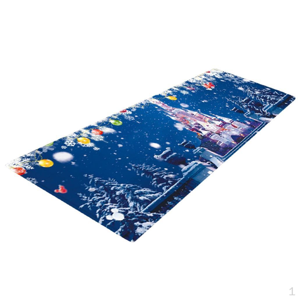 3D Effect Christmas Area Rug Carpet 120x40cm for Home Decoration