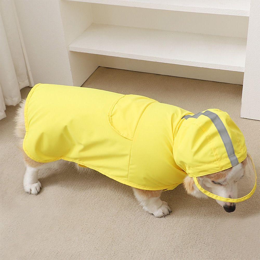 Reflective Pet Waterproof Jacket Waterproof Puppy Rain Jumpsuit Dog Raincoat  Outdoor Activities