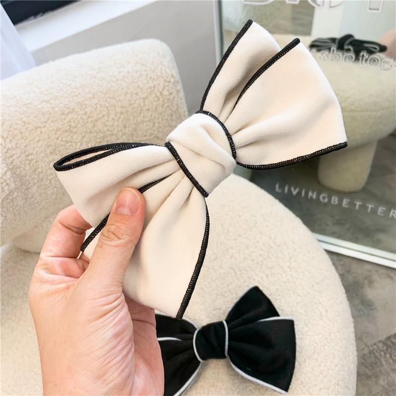 Korean Summer Satin Bow Hair Clip – Large Ribbon Top Clip for Women