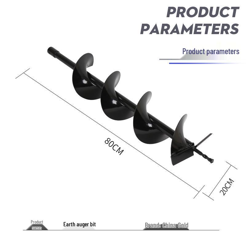 Gasoline-Powered Spiral Earth Auger Drill Bit for Planting and Digging
