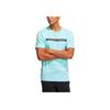 Adidas Alphabet Logo Print Round Neck Casual Short Sleeve T-Shirt Men Tops Blue HE9948