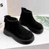 Fashion Platform Women Suede Short Boots Fashion Classical Winter New Shoes 2025 Designer Elegant Ankle Snow Boots Casual Cozy Zapatos
