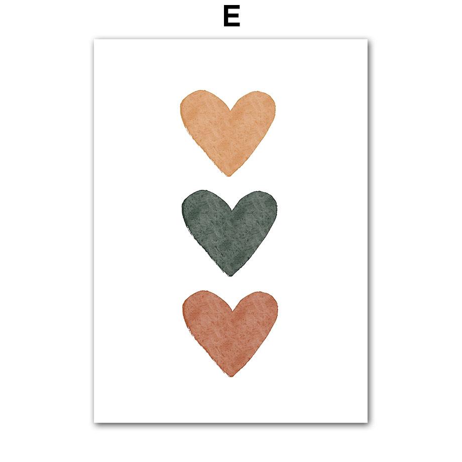 Boho Bear Rabbit Rainbow Sun Heart Nursery Wall Art Canvas Painting Nordic Posters And Prints Wall Pictures Baby Kids Room Decor