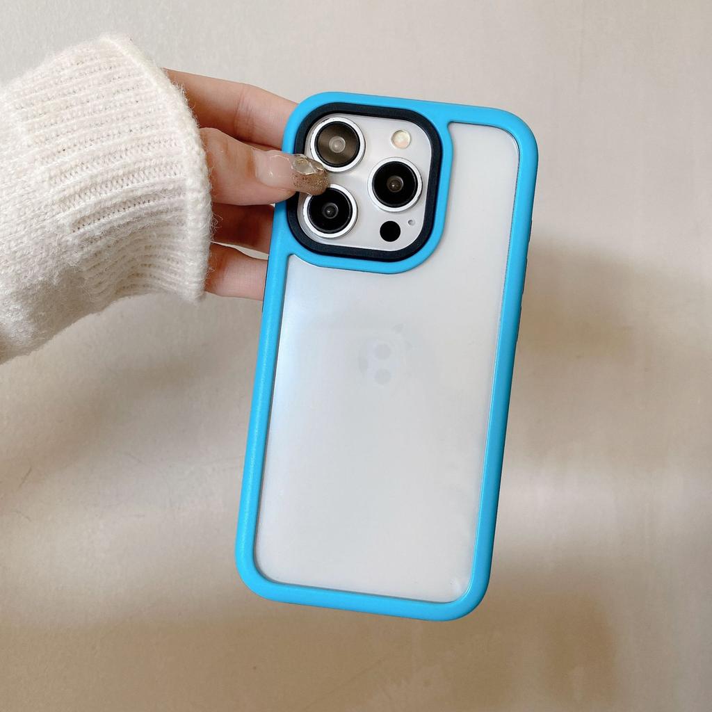 Applicable To IPhone16 Macaron Mobile Phone Case Anti-fall Apple 15 Promax Matte Protective Case 14 Transparent