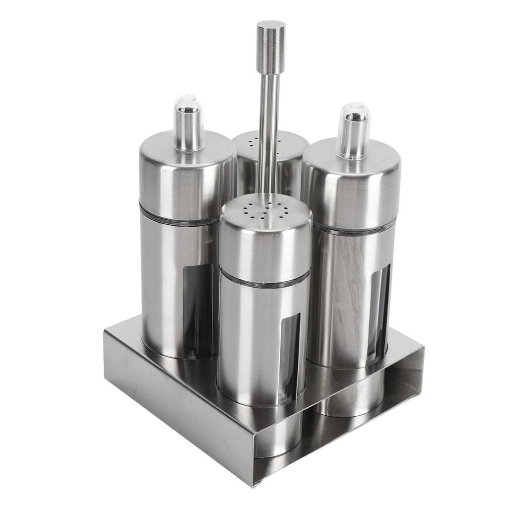 Spice Shaker 304 Stainless Steel with Viewing Window Pepper Shaker for Restaurant Home BBQ Salt 4