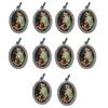 10Pcs Oval Shaped Figure Metal Rhinestones Pendant Charm for Chokers Necklaces Keychains DIY Jewelry Making