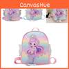 Mermaid Princess Sparkly Glitter Girls Cartoon Backpack Cute Soft School Bag For Kindergarten Kids