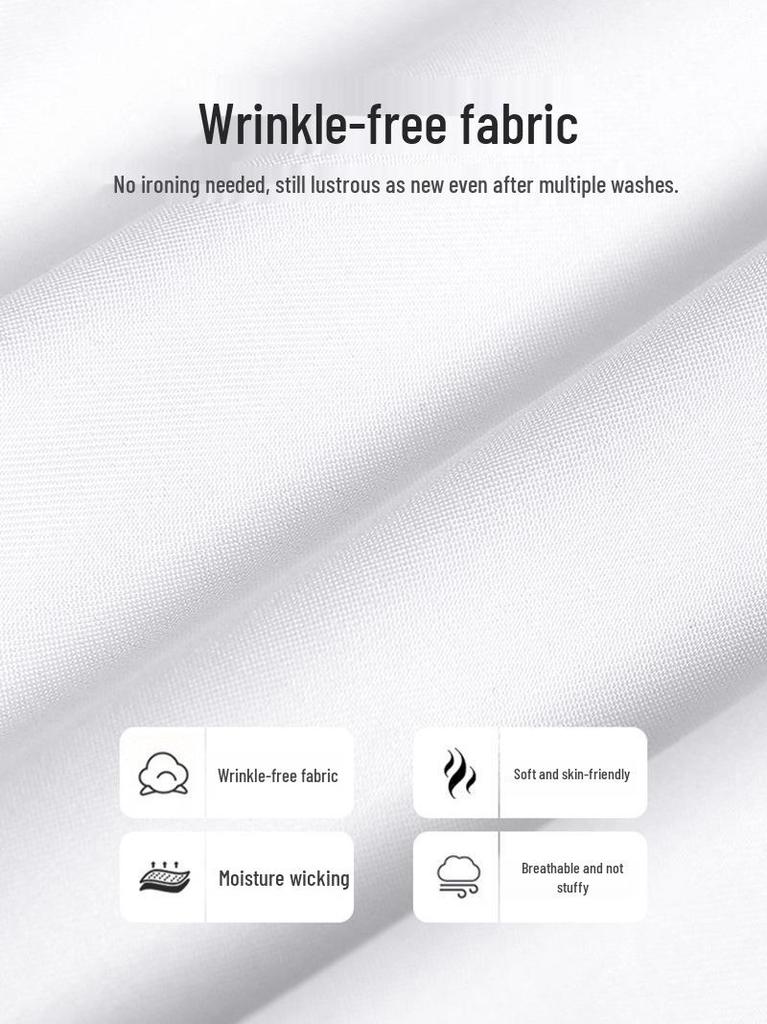 Children's White Short Sleeve School Uniform Shirt - Unisex, All Seasons, Small To Large