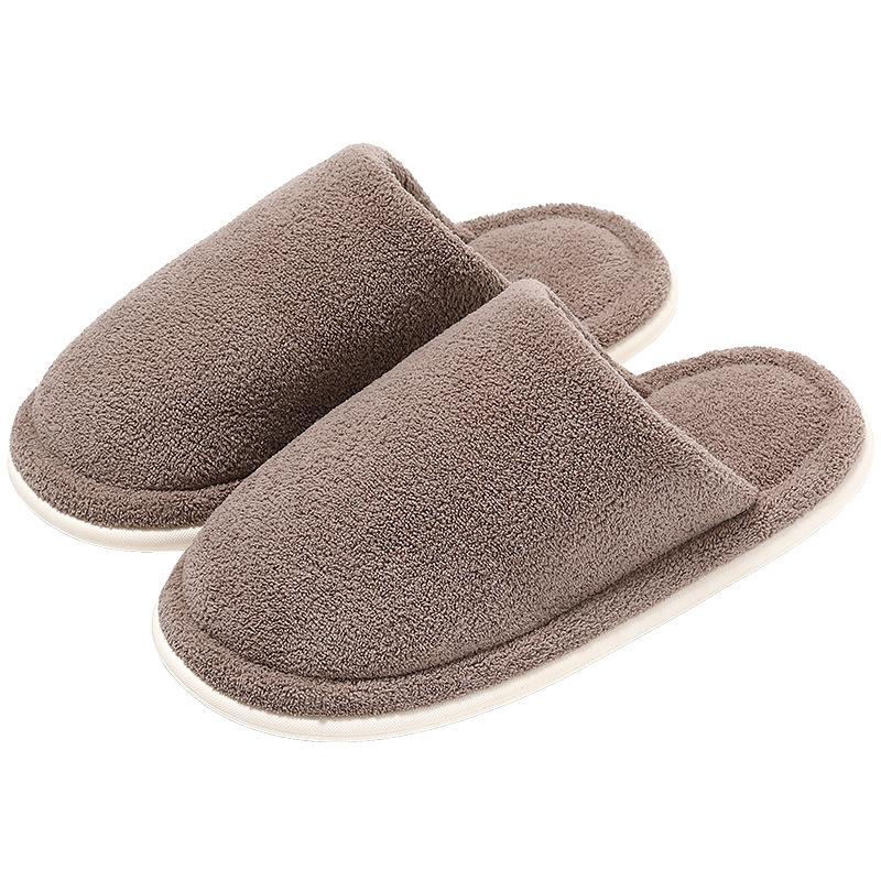 Household cotton slippers winter indoor home non-slip wool slippers winter plush warm bedroom floor mop
