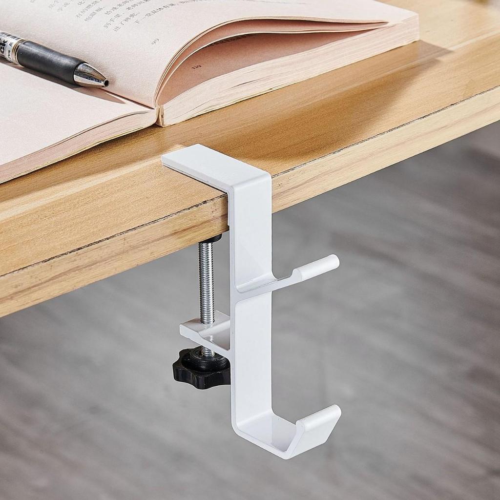 No-Drill Backpack Hook for Desk Edge - Strong, Mark-Free Holder for Students and Offices