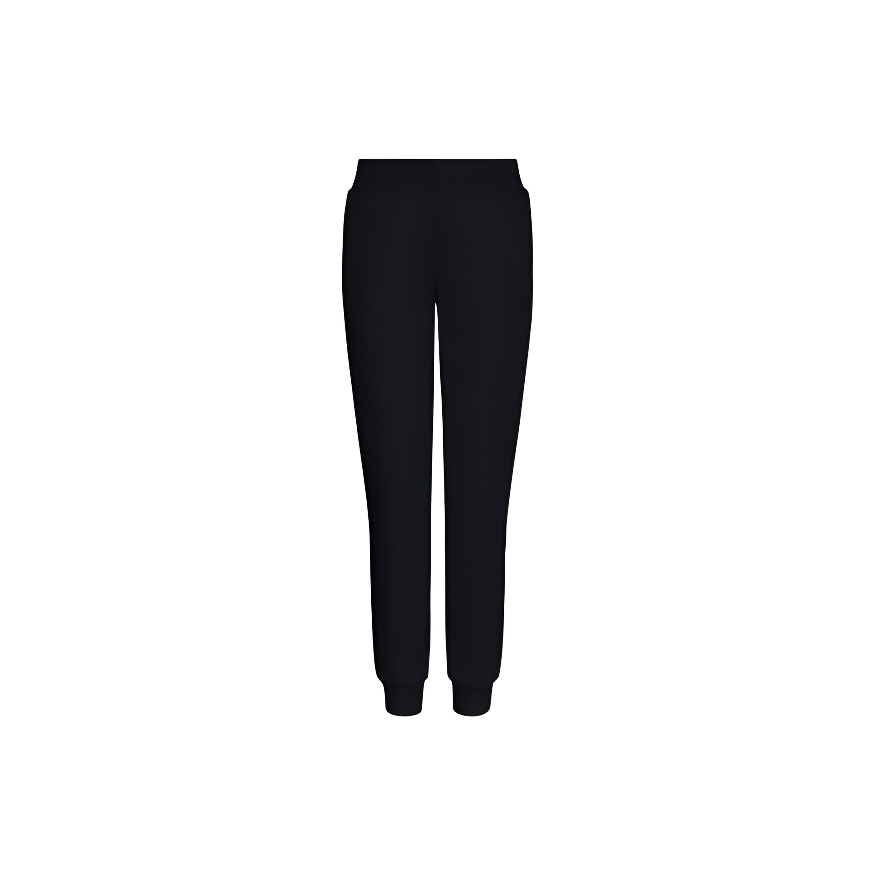 Emporio Armani EA7 SS24 Solid Color Letter Logo Printed Cuffed Casual Pants Women bottoms Black 3DTP68-TJSYZ-1200 S