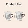 2 Set Coffee Cups with Wood Coaster | Tempered Glassware Round Table Setting for Dining, Home Restaurant Use, for Housewarming