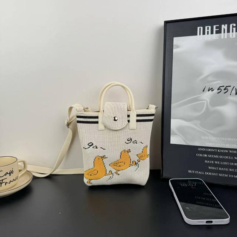 New knitted mobile phone bag, high-end handbag, women's messenger bag, adjustable versatile, convenient and large-capacity bag