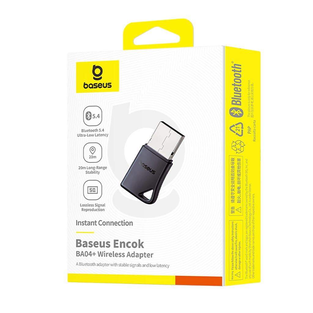 Adapter Bluetooth Baseus Encok Ba04+ Bluetooth 5.4 - Czarny