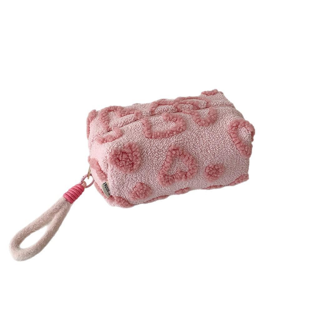 Borsa Portatutto Peluche Stile Coreano per Trucco e Cancelleria