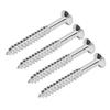 4 Pcs Neck Plate Mounting Screws High Strength Silver Metal Guitar Replacement Screw