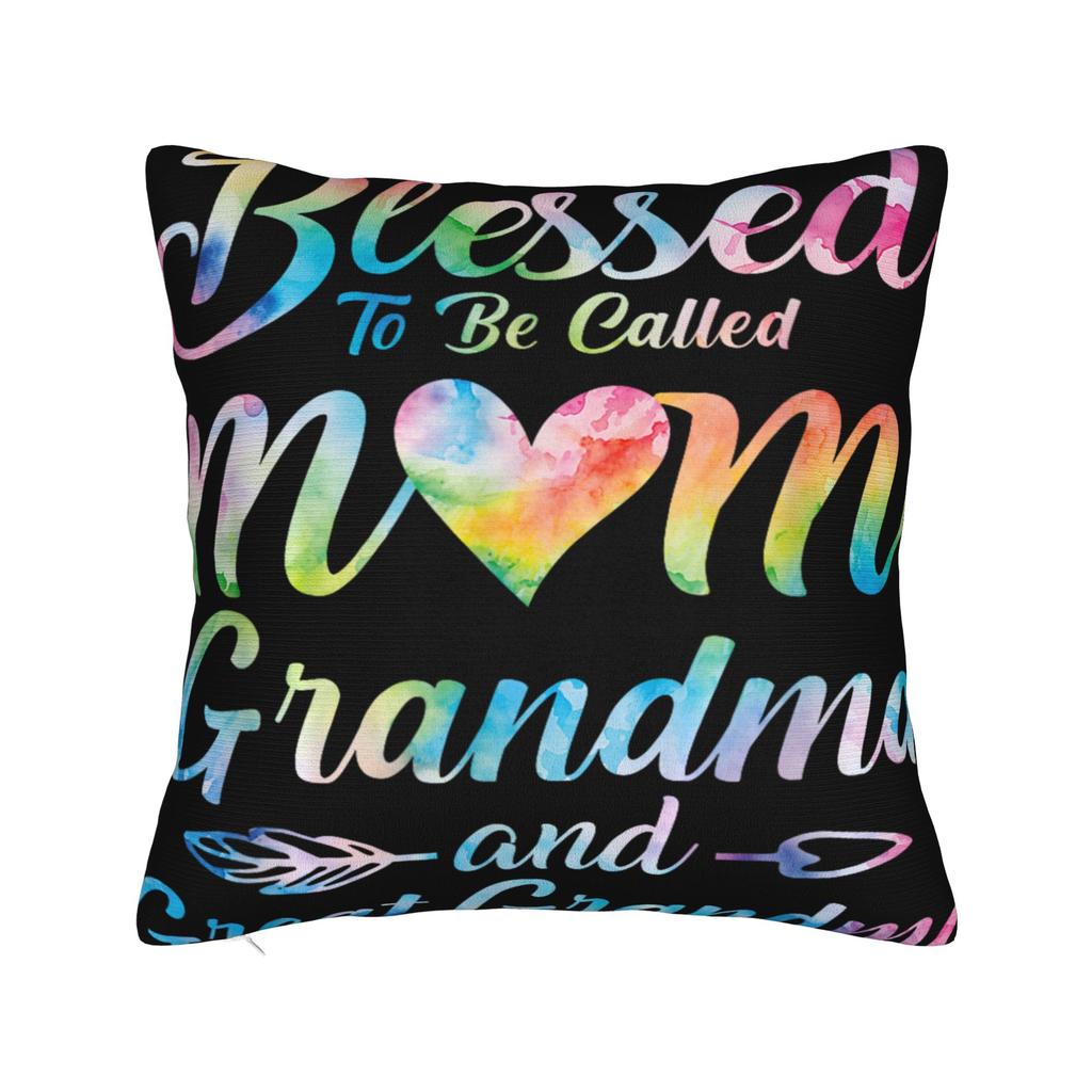 I Love You Mom Square Pillowcases Polyester Car Mother's Day  Cushion Case Funny Decor Pillowcase 45*45