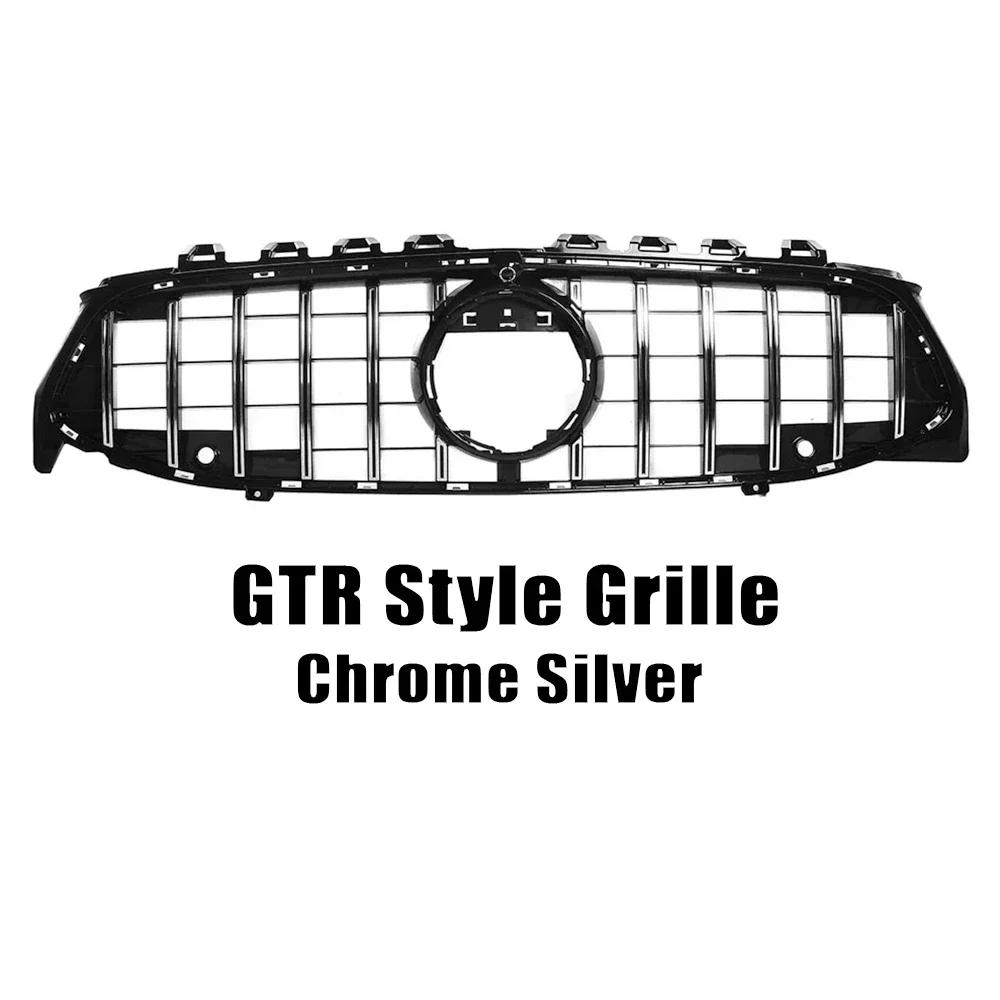 XVIP Diamonds Style Front Bumper Grille For Mercedes Benz CLA-Class W118 X/C118 2020-2023 CLA180 CLA200 CLA220 CLA250 CLA35 AMG GTR-Silver