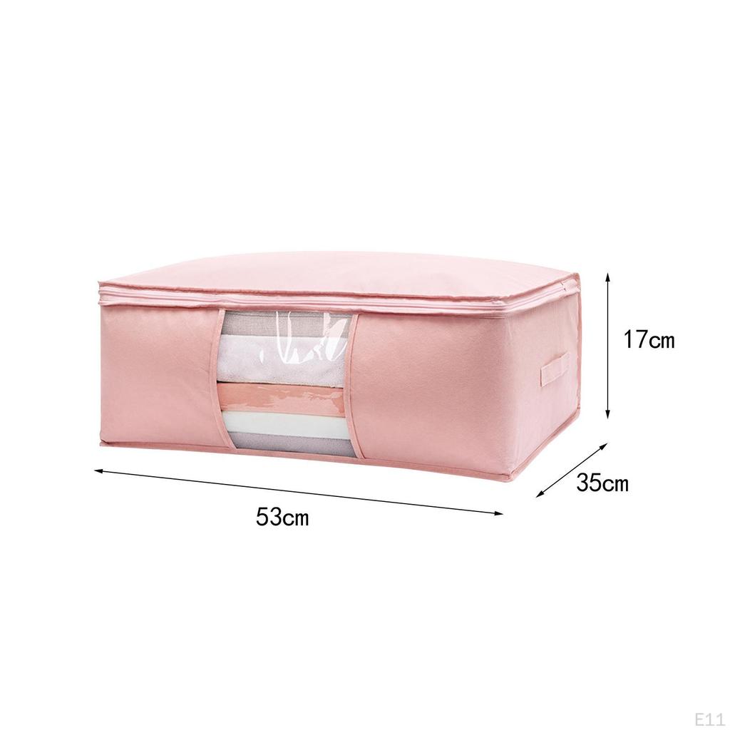 Clothes Storage Bin Quilt Bag Breathable Decorative Large Duvet Bags Organizer Blanket Cube