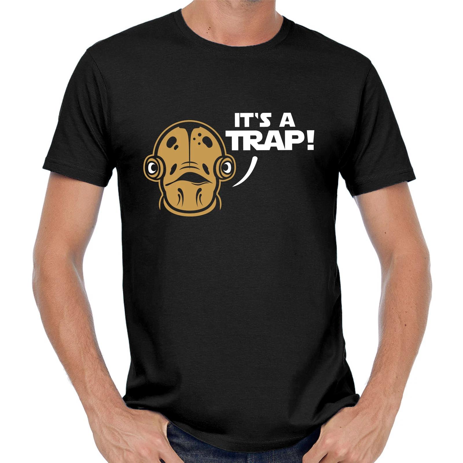 Men s and Women s T-shirts It s a Trap Its Admiral Ackbar Star Satire Wars Geek Nerd Sayings Comedy XXXL