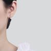 Sterling Silver Geometric Ear Ring Earrings Women'S Design Sense Simple Trendy Temperament Stud Earrings Plain Ring Small Ear Buckle Earrings