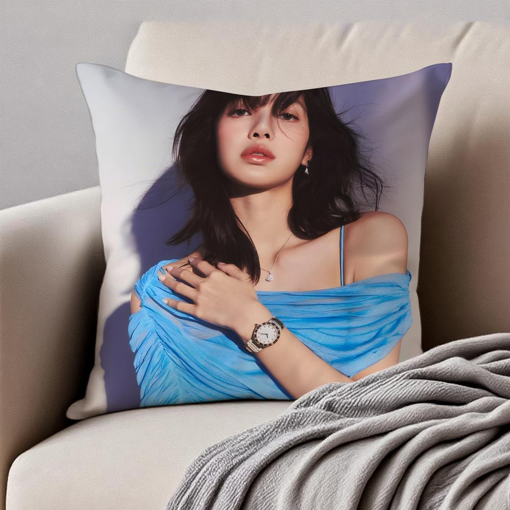 Singer LLisa Cushion Cover Pillowcase Antidustmite Invisible Zipper Short Plush Sofa Cushion