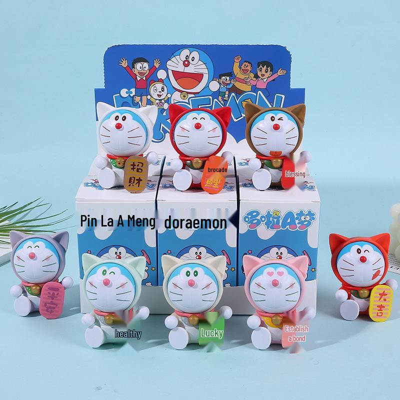 New Doraemon Series Cute Cartoon Figure Blind Box - Trendy Blue Fat Man Ornament