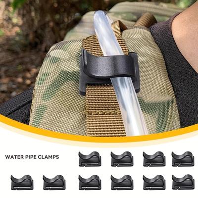 10pcs Mountaineering Drinking Water Bag Water Pipe Fixing Clip Camping Backpack Portable Accessory Tent Fixing Clip