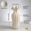 "Vaso Ondulato Scultoreo Artigianale – Decorazione in Ceramica Organica per Casa Minimalista Moderna"