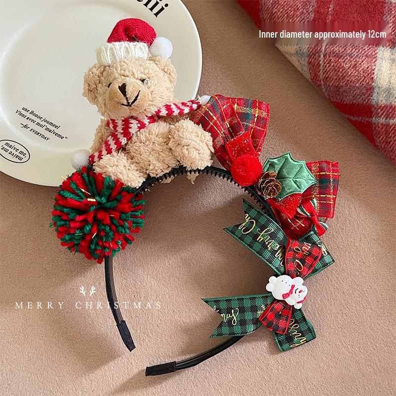 Women's Christmas Plush Hat Headband Hair Accessories