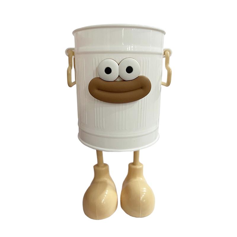 

Милый мультяшный круглый держатель для карандашей, офисный стол, чехол для ручки, органайзер, прочный железный контейнер для ручек, канцелярские принадлежности для школьников белый