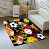Soft Cozy Multi Sports Balls Printed Area Rug Non Slip Washable Floor Mat for Kids Room Bedroom Boys Sports Themed Home Decor