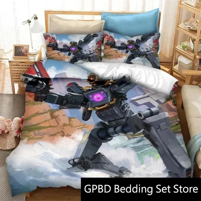3D Print Apex Legends Game Bedding Set Double Twin King Duvet Cover Comforter Pillowcase Boys Girls Adults Bedroom