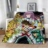 3D S-Saint S-Seiya Japan Anime Cartoon Flannel Blanket Soft Throw Blanket Art For Home Decor Bedroom Bed Sofa Picnic Fans Gifts
