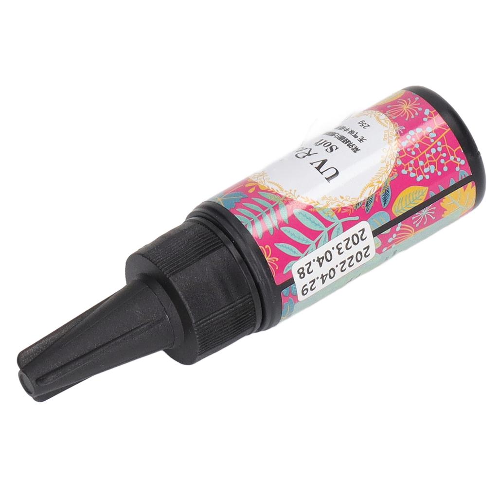 UV Resin Glue Odorlessness UV Resin Clear Hard Low Shrinkage DIY UV Glue for Mobile Phone Case Jewelry Making 25g