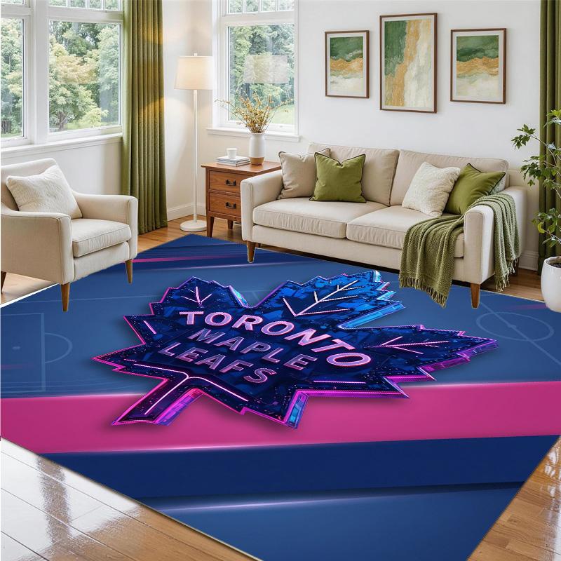Toronto Maple Leafs Design Kristalfluweel Tapijt Zacht Decoratief Mat voor Slaapkamer Entree