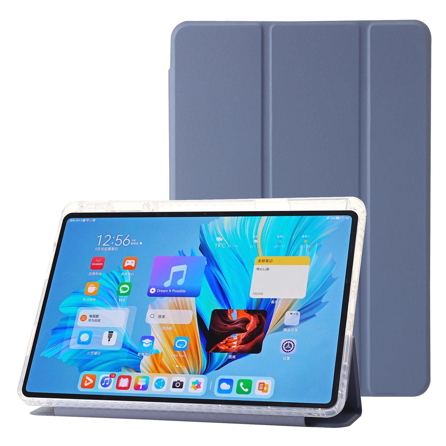 

Чехол для Huawei MatePad 11.5 S Чехол-подставка с тройным складыванием из ПУ кожи+ТПУ+Прозрачный акриловый чехол для планшета Lavender Purple