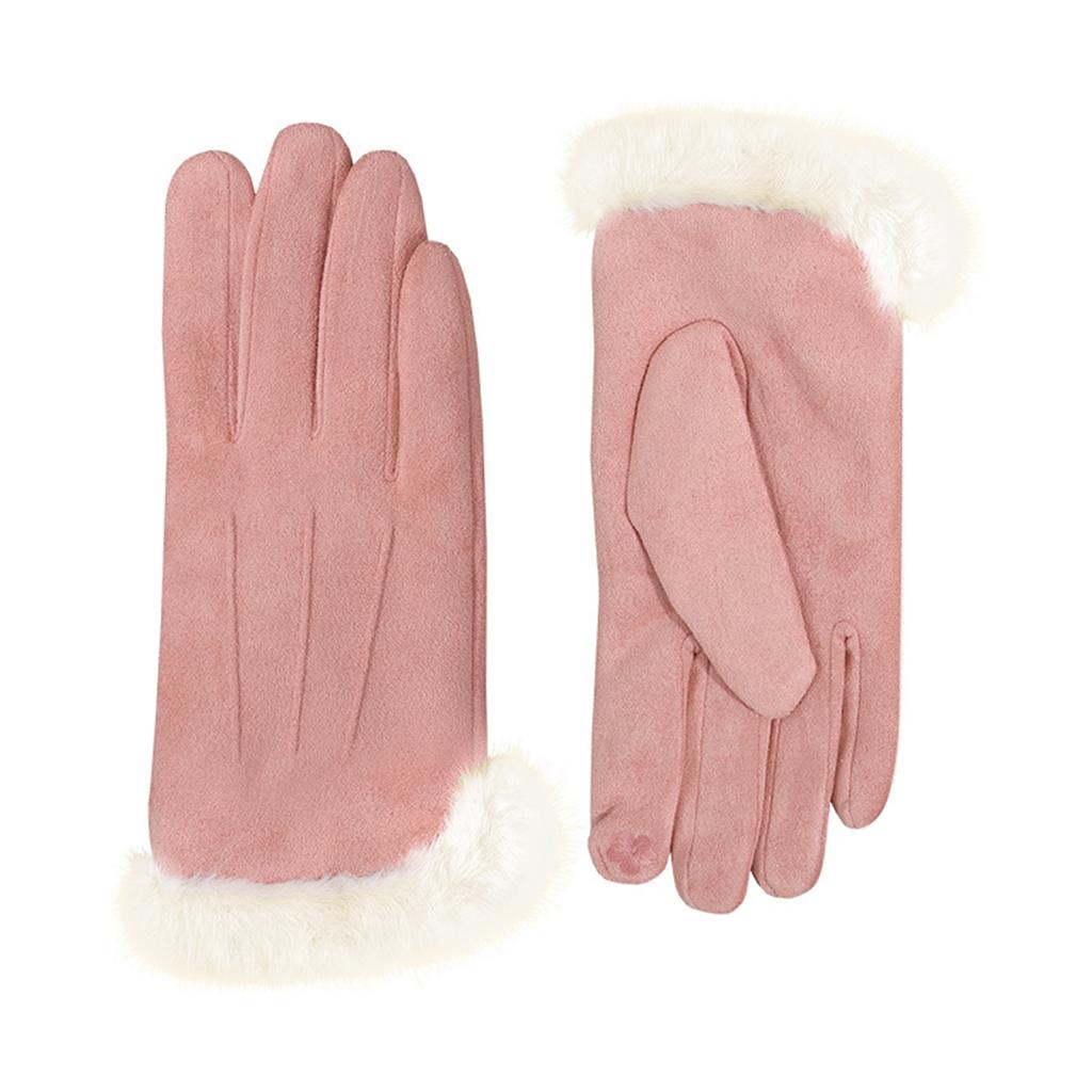 Deer Skin Velvet Warm Gloves, Women's Thick Velvet Gloves, Windproof Gloves, Men's Cycling Skiing Gloves