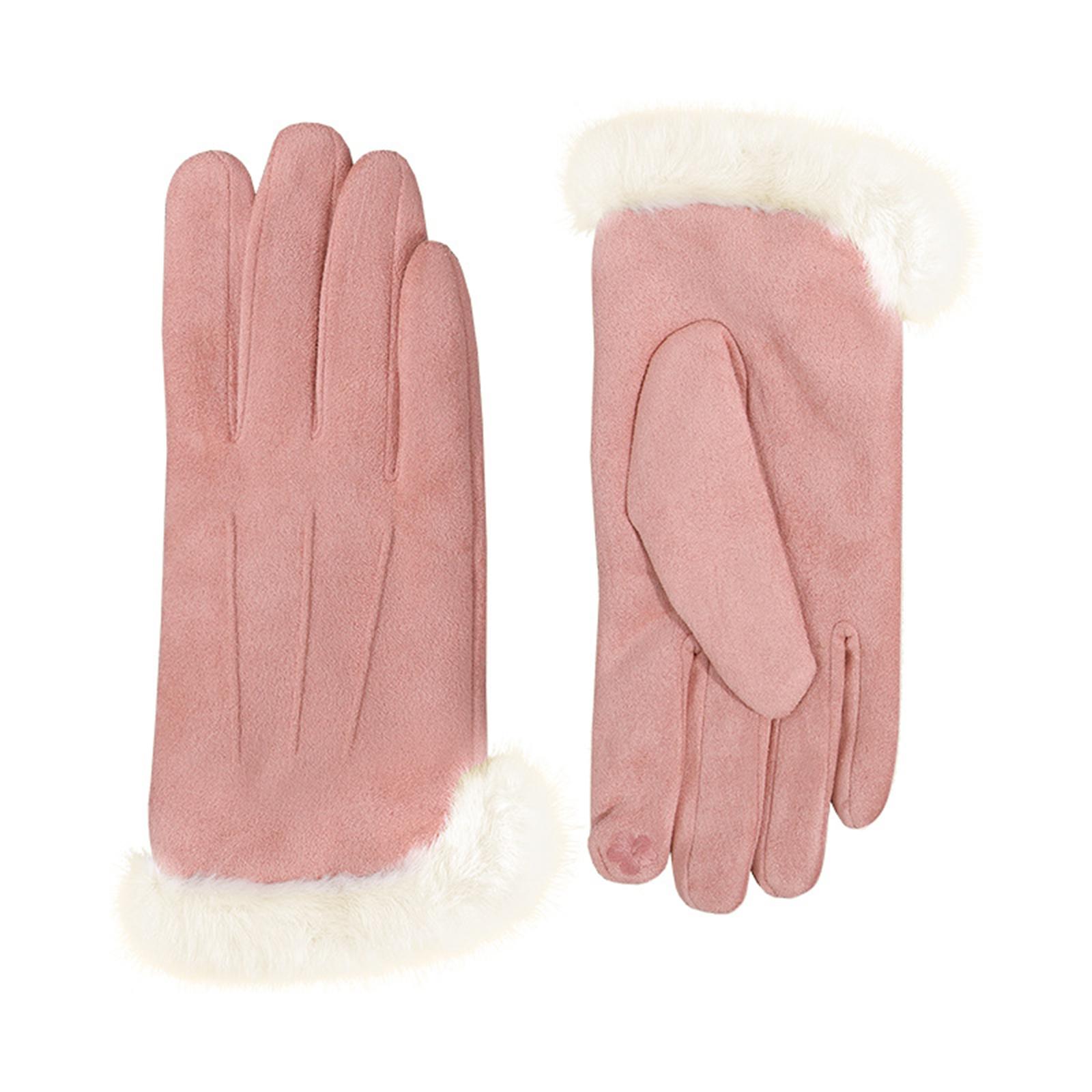 

Deer Skin Velvet Warm Gloves, Women s Thick Velvet Gloves, Windproof Gloves, Men s Cycling Skiing Gloves One Size