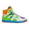 Basket Lace Up Cushioning High Top Vintage Basketball Shoes Men's White Green Purple 661301 2SH80 9062
