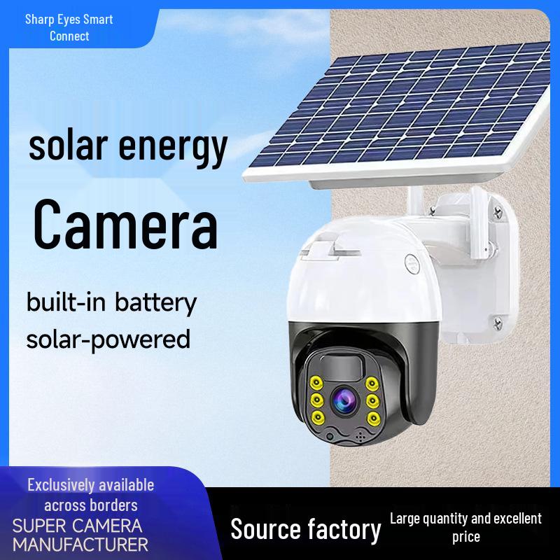 

Outdoor Waterproof Solar WiFi Surveillance Camera with Full-Color Night Vision, 4G Remote Access, No Network Needed. 4G Solar Model
