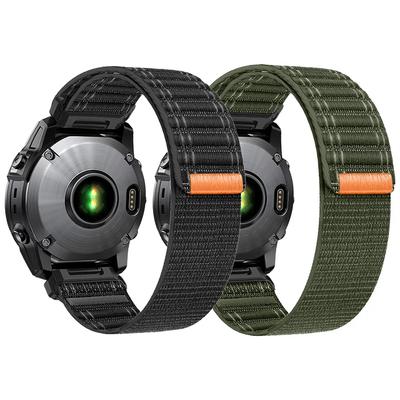 QuickFit 22mm 26mm Tkaný nylonový řemínek Pro Garmin Fenix E 8 47mm 51mm 7 7X 6 6X 5 5X Plus/Enduro 3/Epix Pro Gen 2 Řemínek 2027