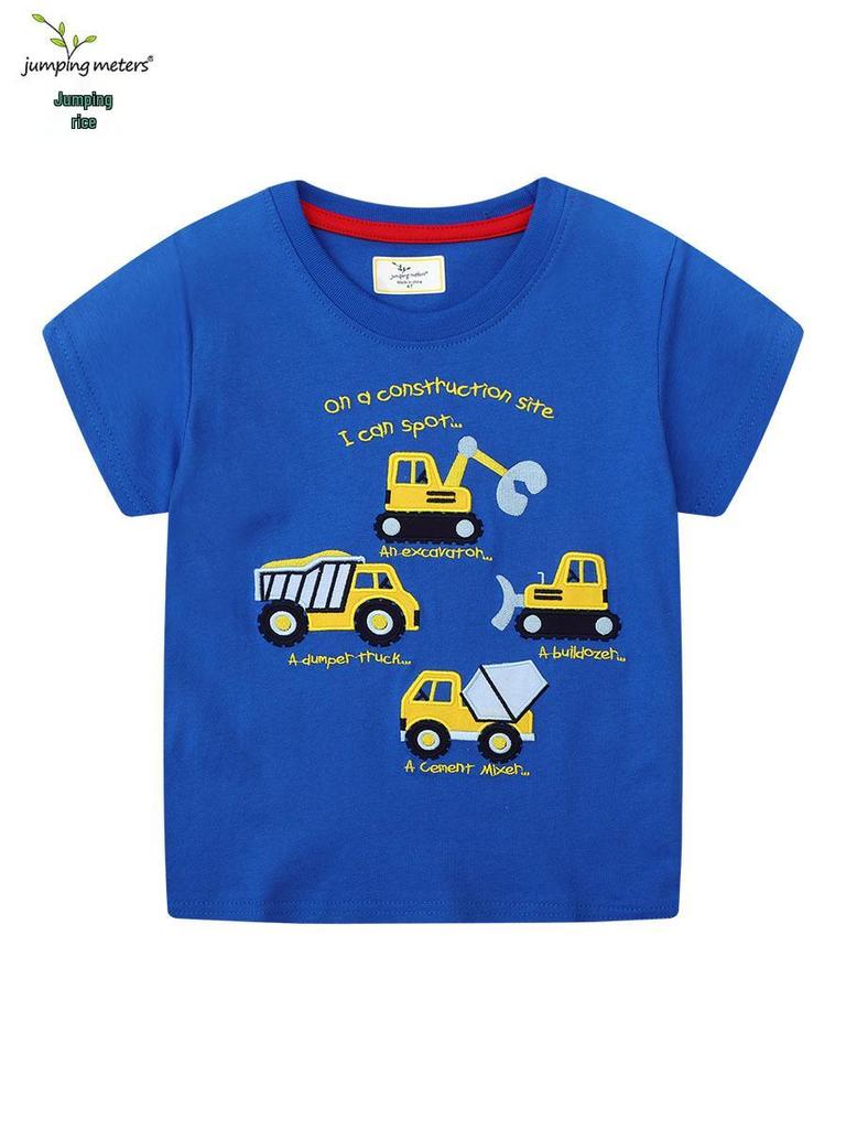 Children's Spring/Summer Round Neck T-Shirt - Stylish Short Sleeve Pullover for Boys 