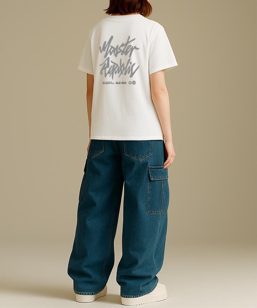 MONSTER REPUBLIC Authentic Logo Light Grey T-Shirt White_8124