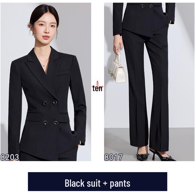 Damen High-End Weißes Anzugset für Herbst/Winter - Elegante Business-Formelle Kleidung