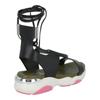 Salvatore Ferragamo Lace Up Flat Sandals Black