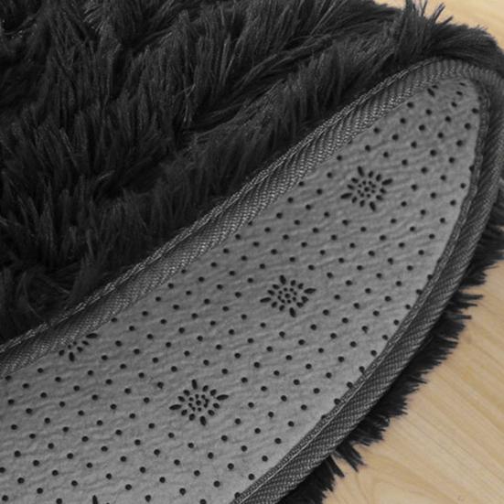 120cm Round Velvet Carpet Floor Rug Anti-Slip Pad Door Mat Indoor Bedside Decor