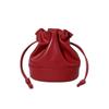 Folded cloud bucket bag women's spring and summer 2025 new soft leather niche high-end red shoulder messenger bag
